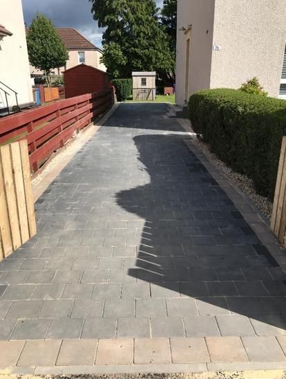 A picture of a driveway design and construction by Landscape Gardeners Glasgow