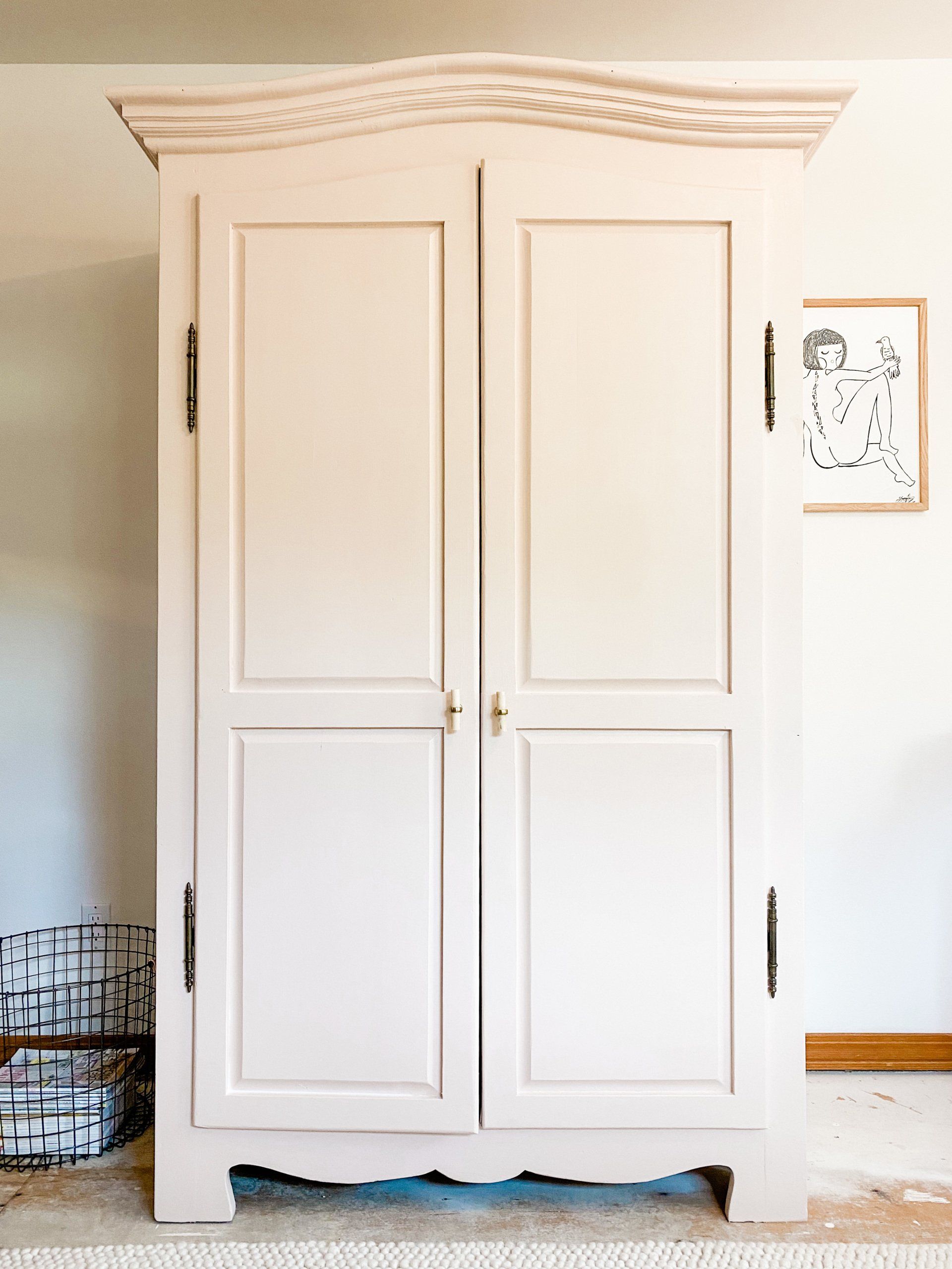 Giving an old armoire a fresh and modern update