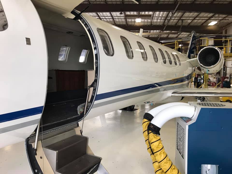 Corporate jet exterior
