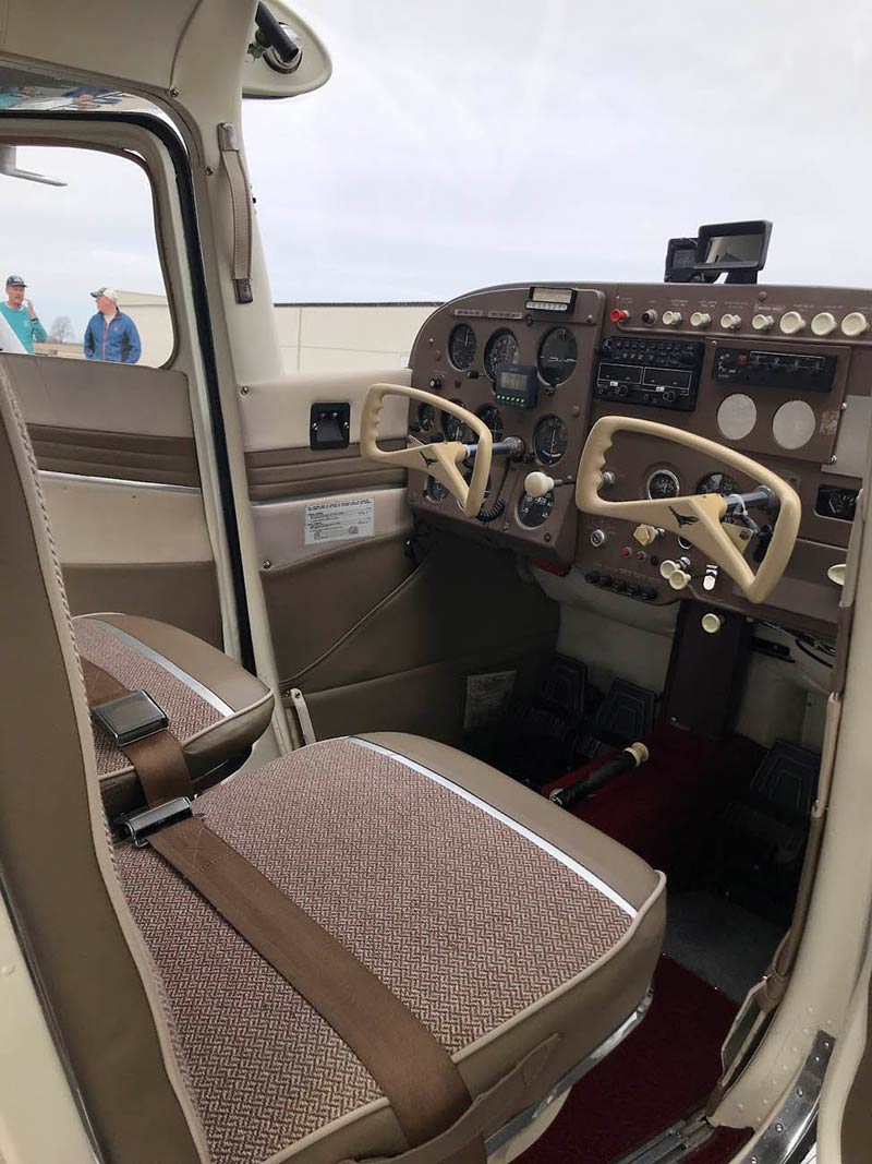 Plane seating upholstery