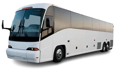 White passenger coach bus.