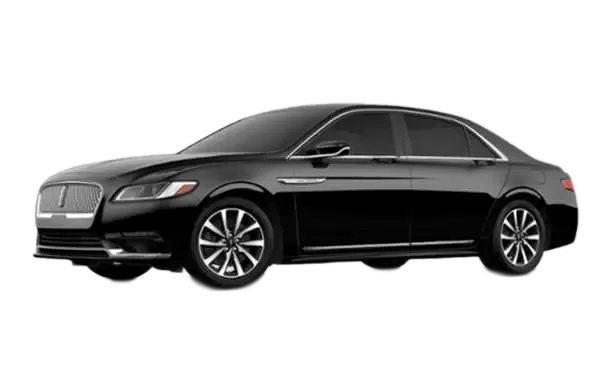 Black Lincoln Continental sedan.