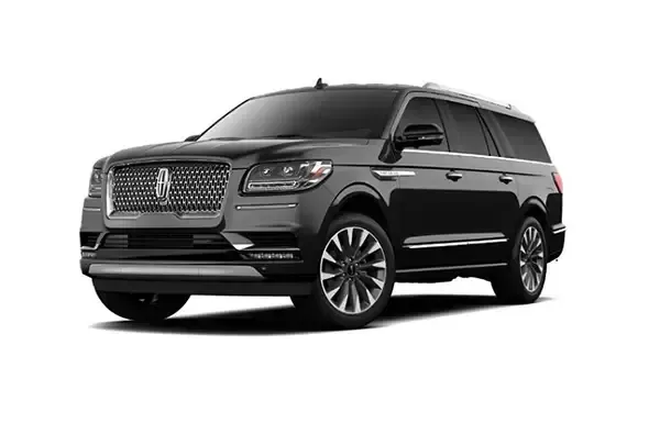 Black Lincoln Navigator SUV.
