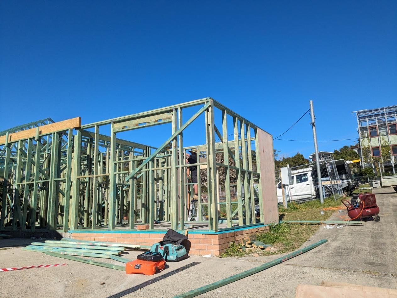 A Building Under Construction With a Blue Sky in the Background — BK Build Group in Sawtell, NSW