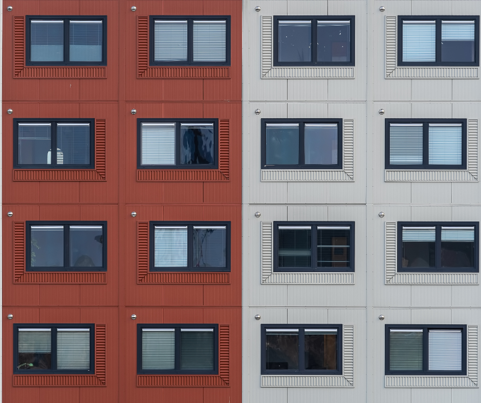 newly installed container apartments
