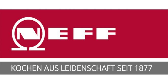 rotes Neff Logo ,,Kochen aus Leidenschaft seit 1877