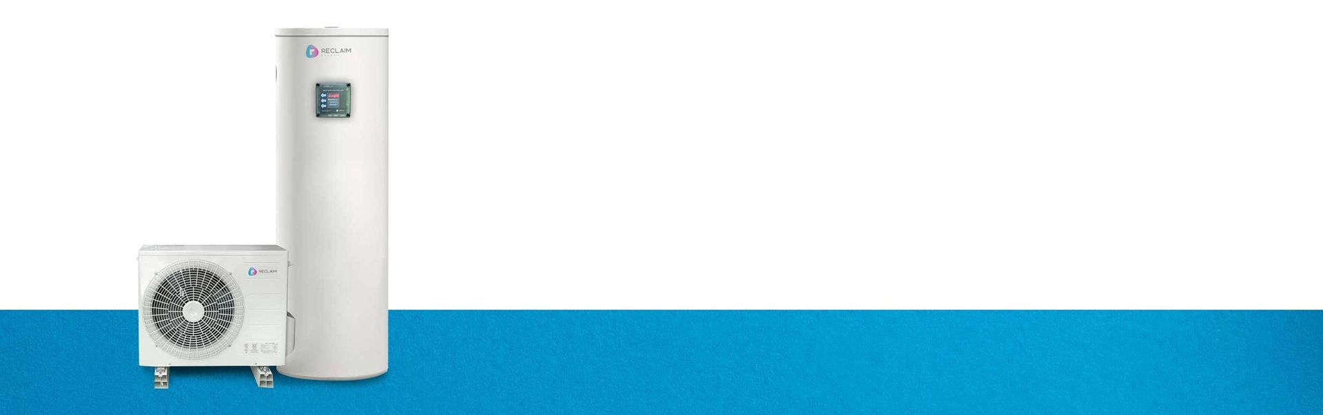 Heat Pumps On Top Of A Blue Table — Goulburn Solar In Goulburn, NSW