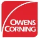 Owens Corning logo: Red square with white arc, text "Owens Corning".