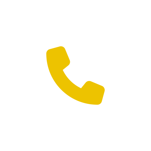 Yellow telephone handset icon.
