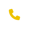 Yellow telephone handset icon.