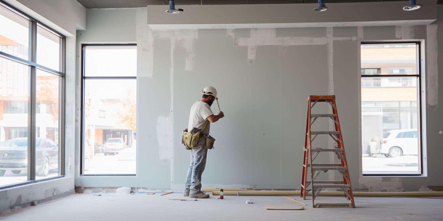 pro drywall installer for storefront or business