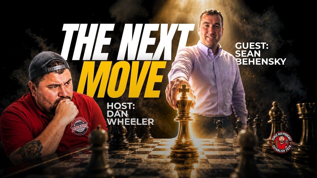 Chess promo poster reading “The Next Move,” with hosts Wheeler and guest Sean Behenksy over a board and golden piece
