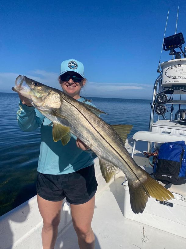 Woman With Sunglasses Caught Fish — Crystal River, FL — Crystal River