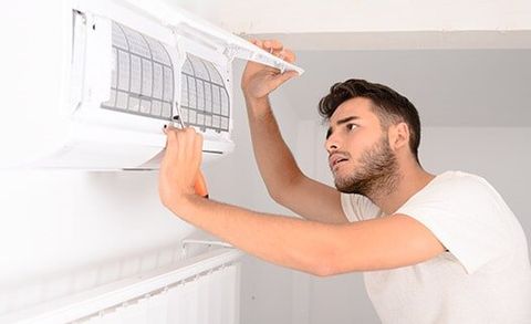 Installing Cleaning Filter — Air-Con Repair Service in Paso Robles, CA