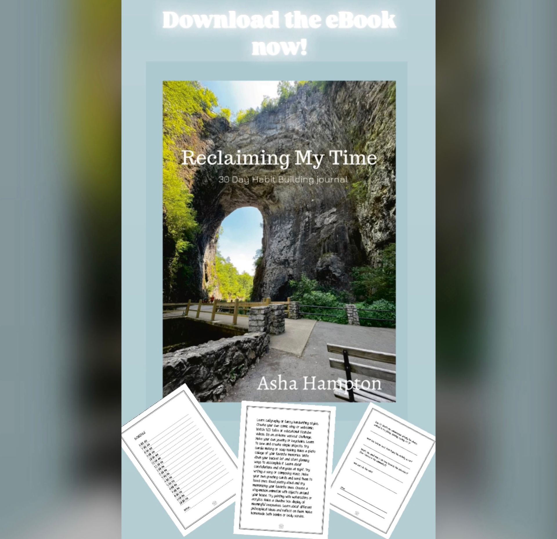 Reclaiming My Time: 30 Day Habit Building Journal by Asha Hampton