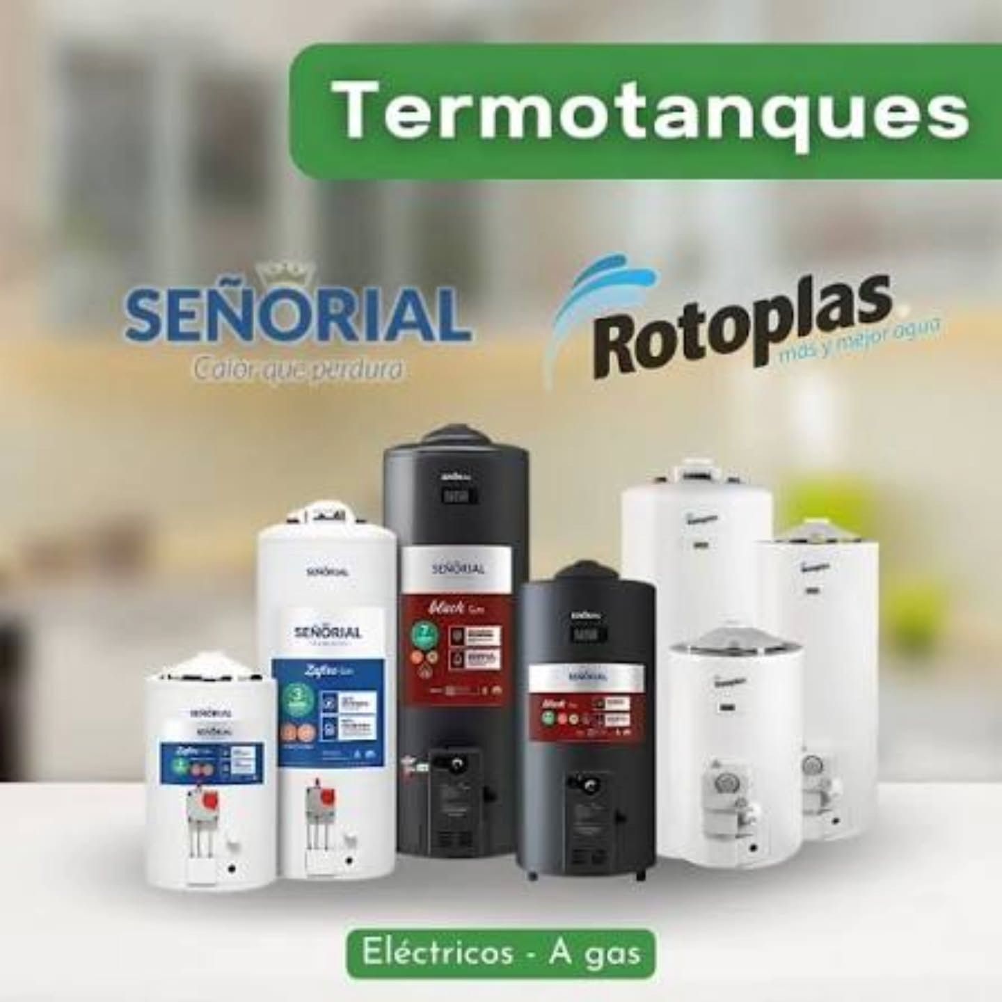 Imagen promocional de los calentadores de agua eléctricos y de gas