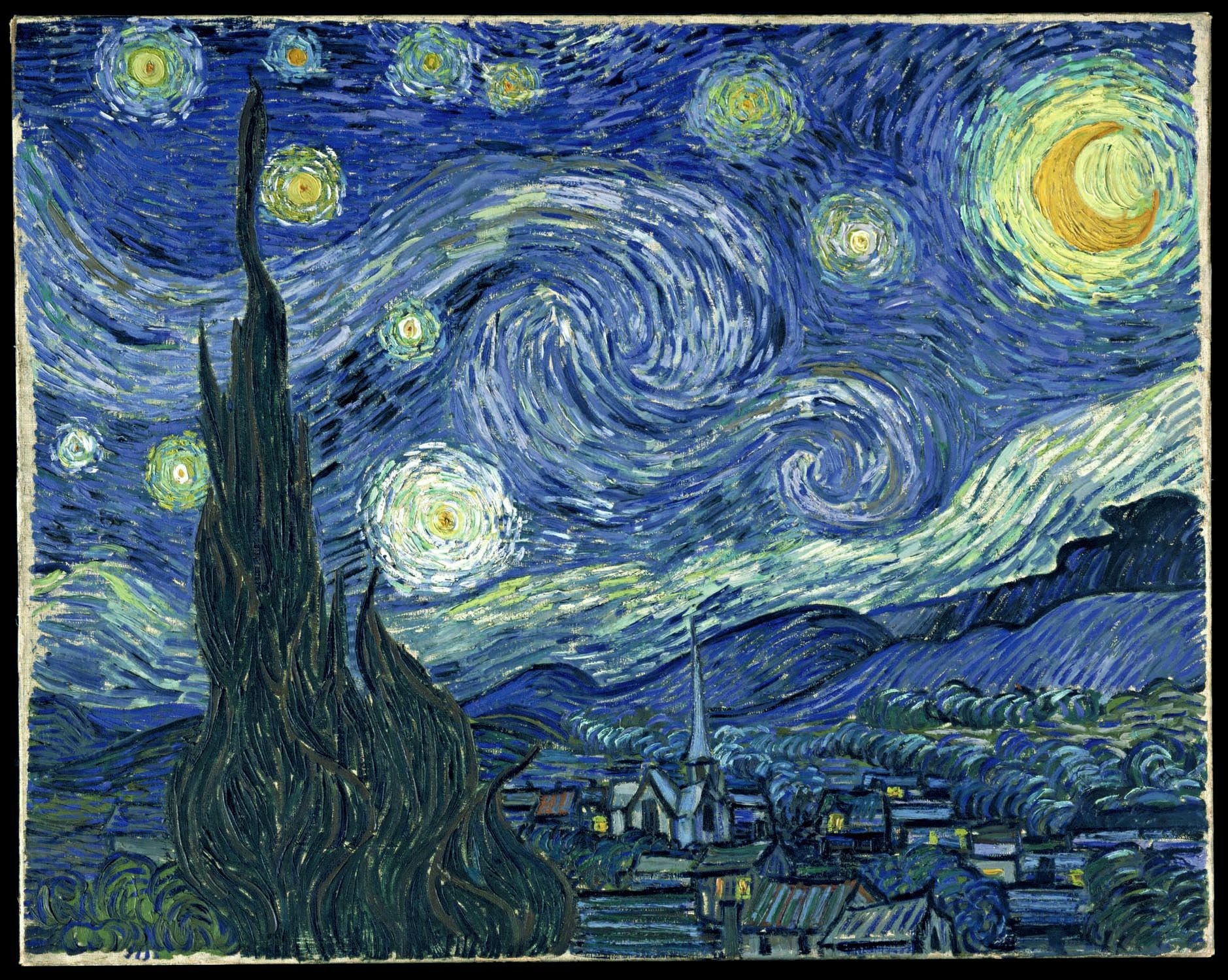 starry night by Vincent van Gogh