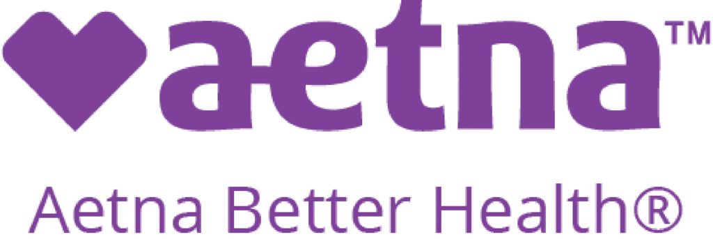 Aetna Better Health logo: purple heart icon and text "aetna" and "Aetna Better Health®".