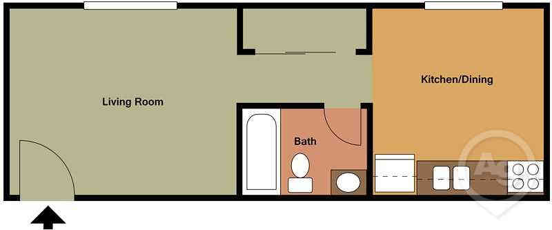 Bella Flora Studio Floor Plan