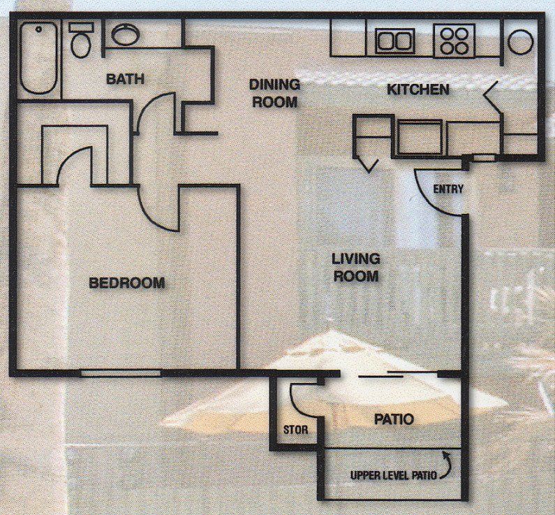 One Bedroom Floor Plan