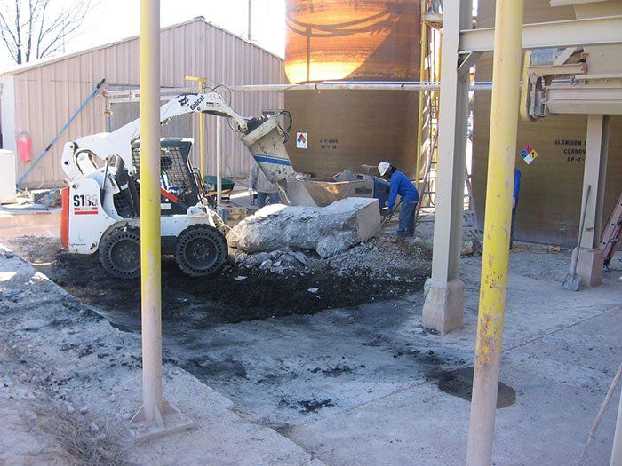 Worker Using Excavator Machine — Richmond, VA — Epoxy Systems LLC