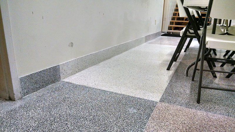 Finished Flooring with Triangular Design — Richmond, VA — Epoxy Systems LLC