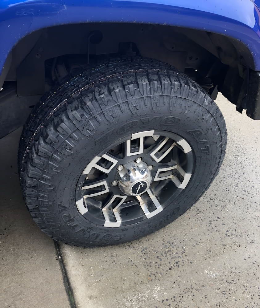 Tyre On A Blue Truck — Bones Tyres in Armidale, NSW
