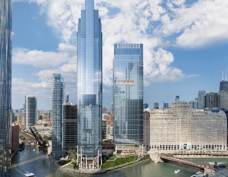An artist 's impression of the new skyscraper in chicago.