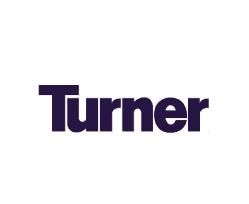 The turner logo is purple and white on a white background.