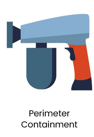 An icon of a perimeter containment device on a white background.