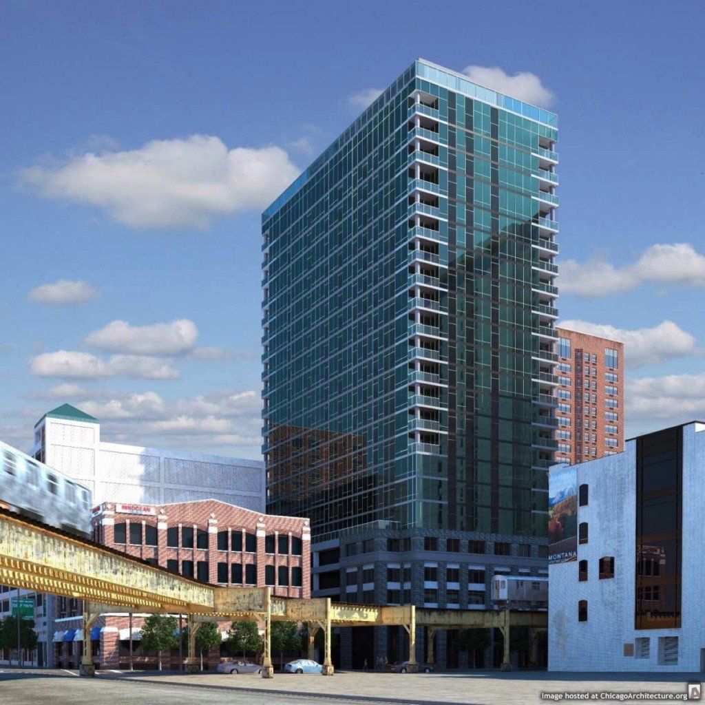 An artist 's impression of a very tall building