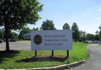 A sign for the new cumberland united states army reserve center
