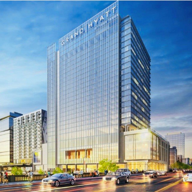 An artist 's impression of the grand hyatt hotel