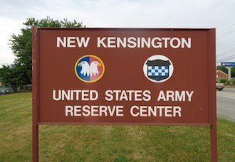 A sign for the new kensington united states army reserve center