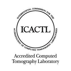 The logo for the accredited computed tomography laboratory.