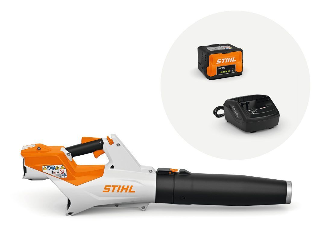 White and Orange Stihl Handheld Blower With Battery and Charger — Stihl Shop Atherton In Atherton, QLD