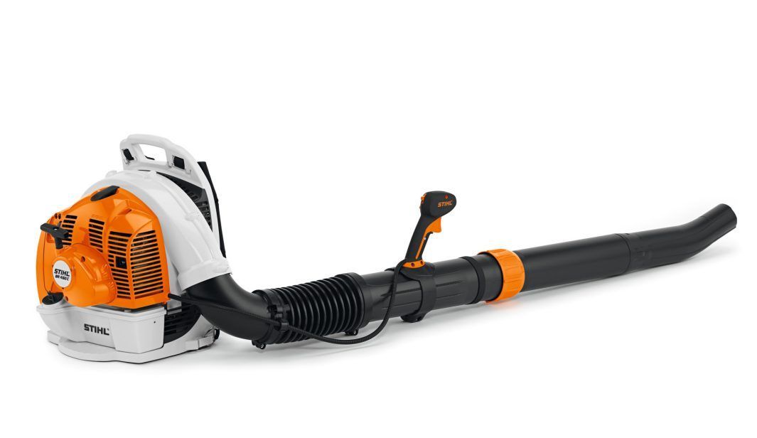 Orange and White Backpack Leaf Blower With Black Tube — Stihl Shop Atherton In Atherton, QLD