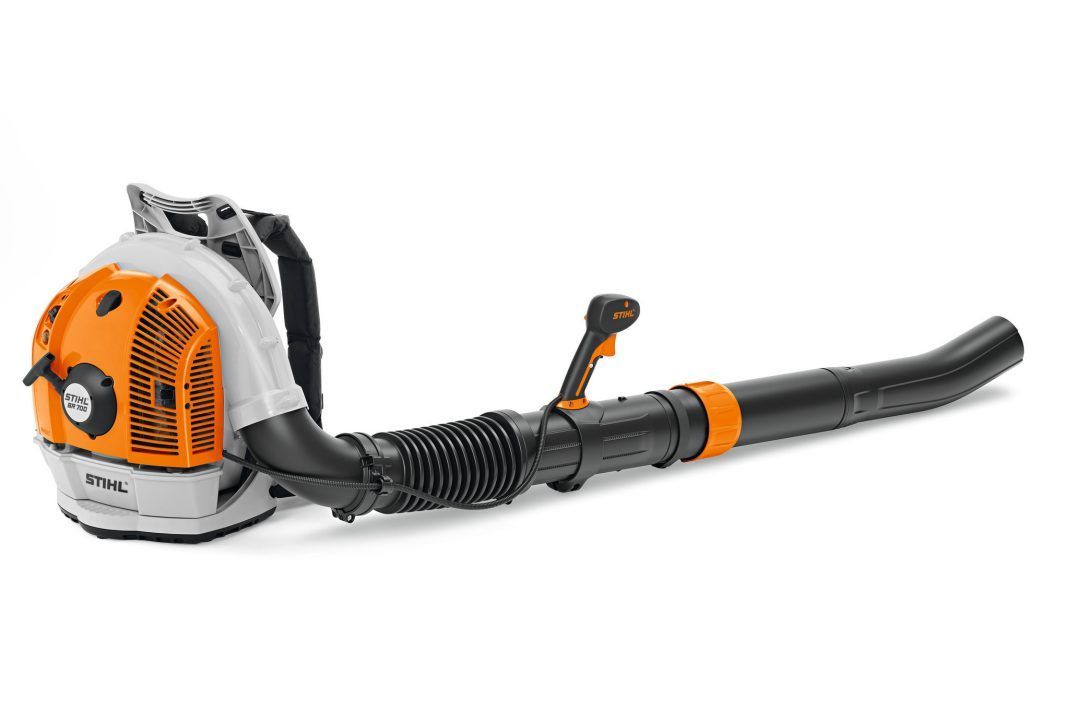 Orange and White Backpack Leaf Blower With Black Tube — Stihl Shop Atherton In Atherton, QLD