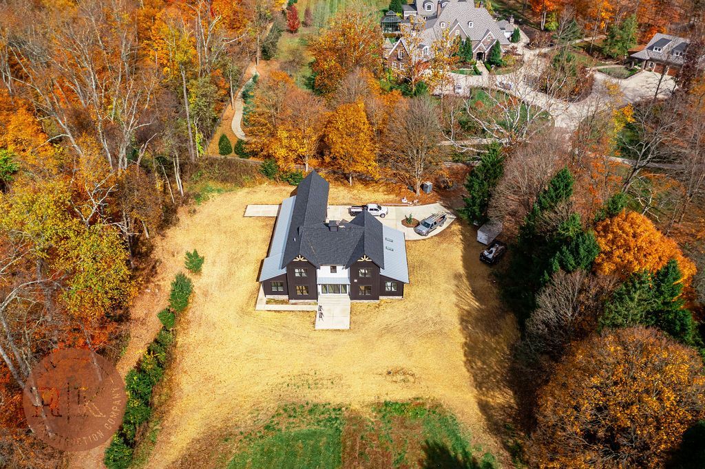aerial view of new home build in Etna Ohio