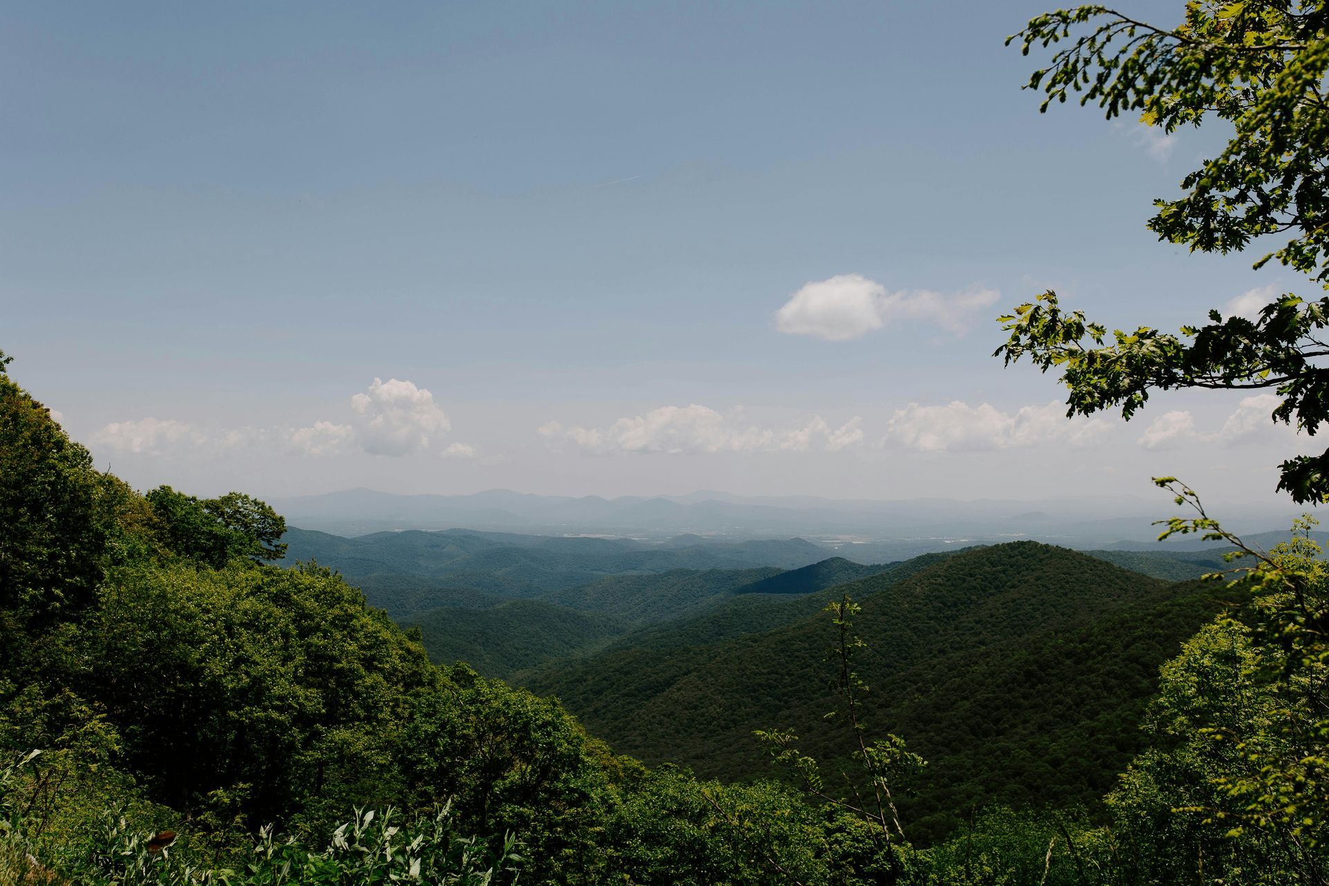 Green mountain ranges blue sky Licking County OH