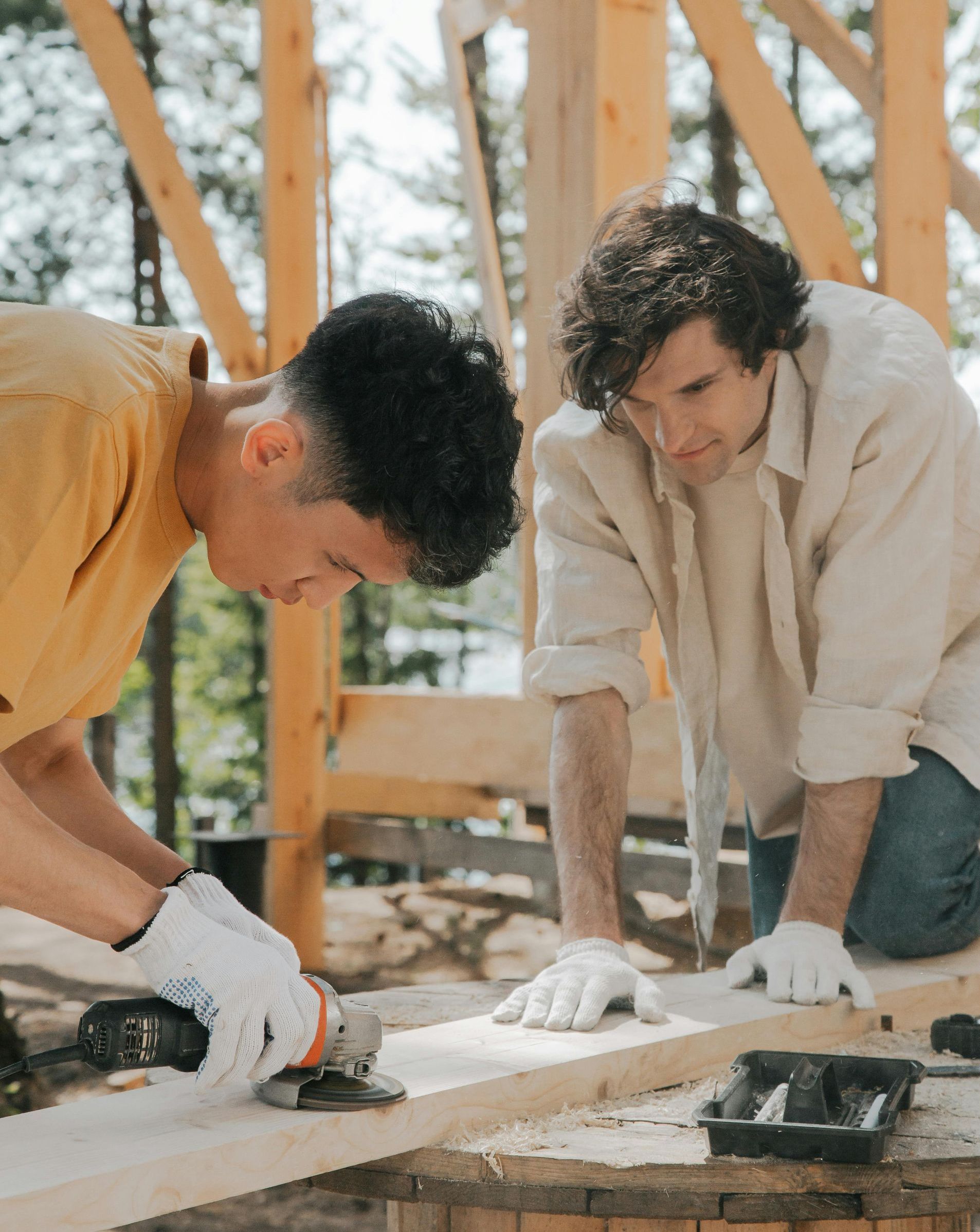 quality home contractors sanding wood in Newark OH