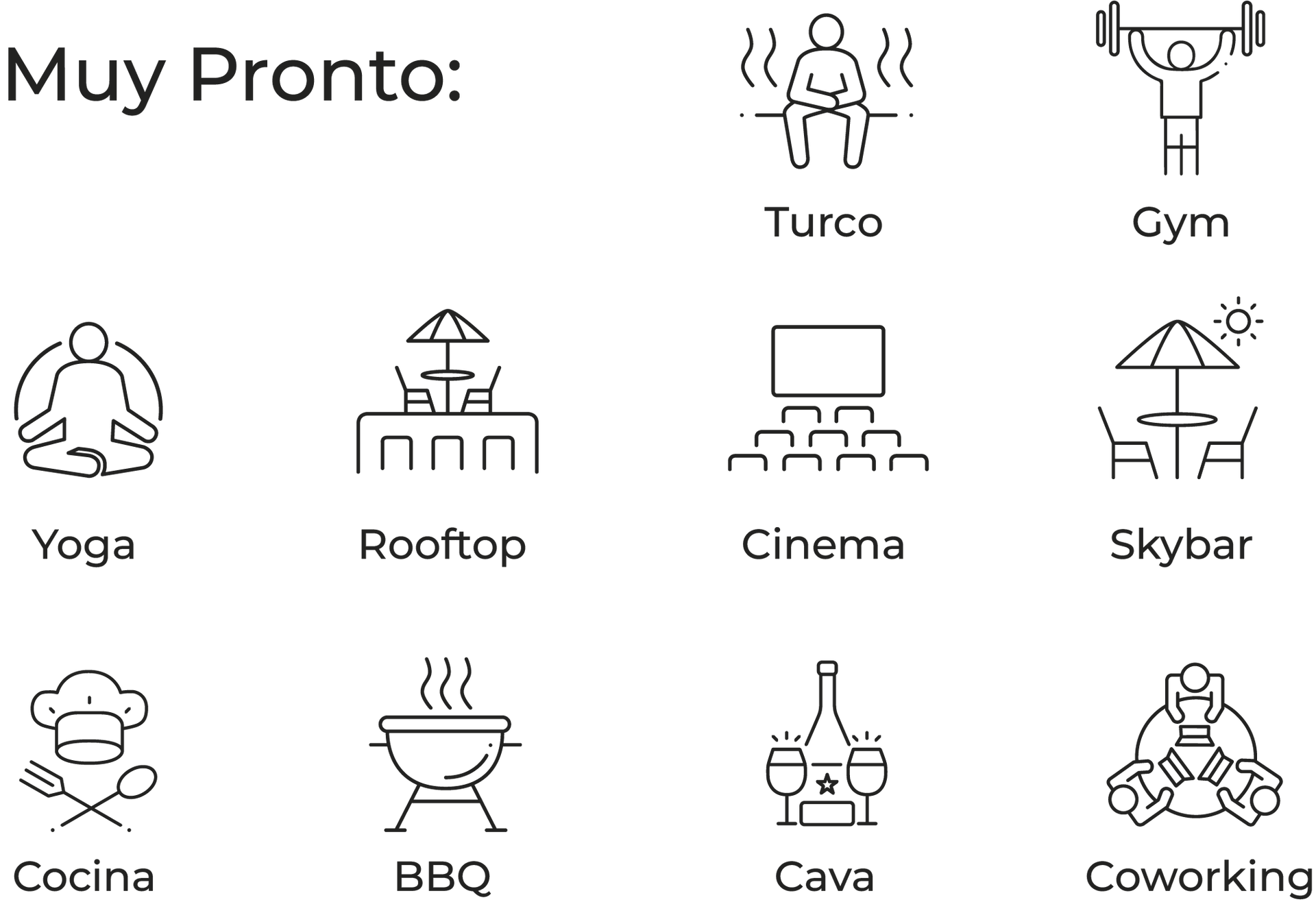 iconos usados en el sitio web 