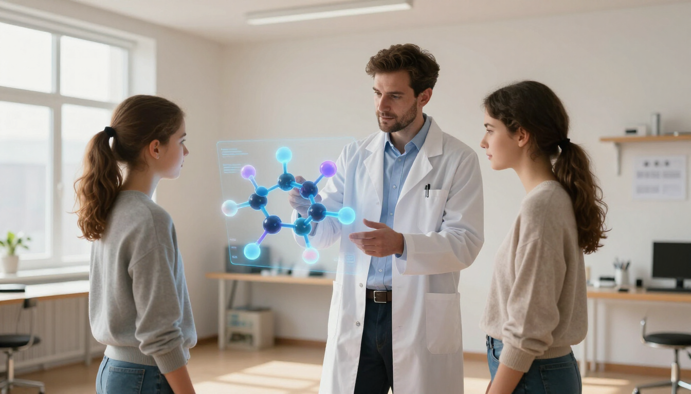 PhD-led science tutoring session illustrating cognitive architecture in learning.