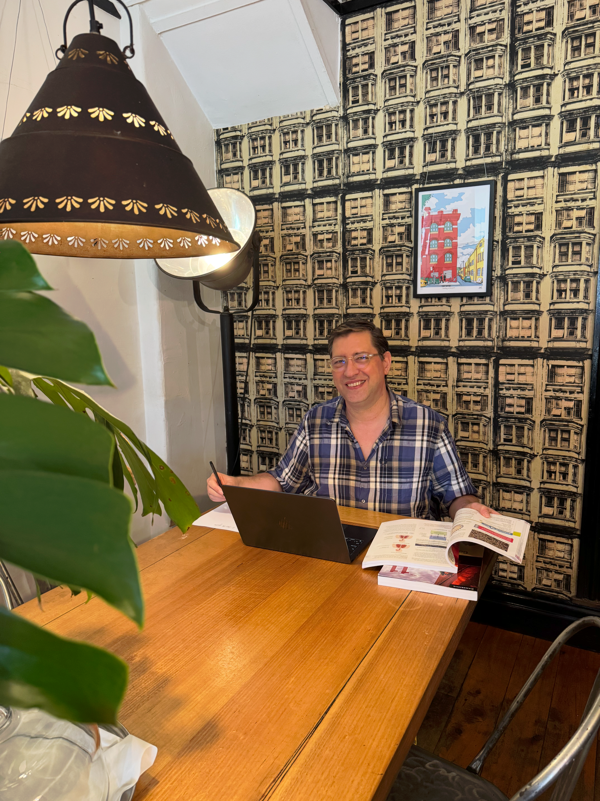 Dr Andrew Wotherspoon, founder of Tutorio Tutoring, at the Camperdown studio