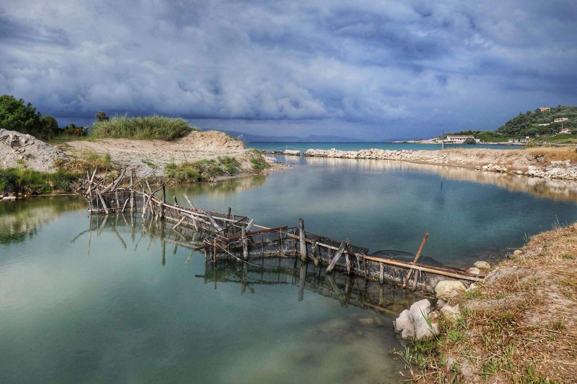Antinioti lake, Corfu, Greece