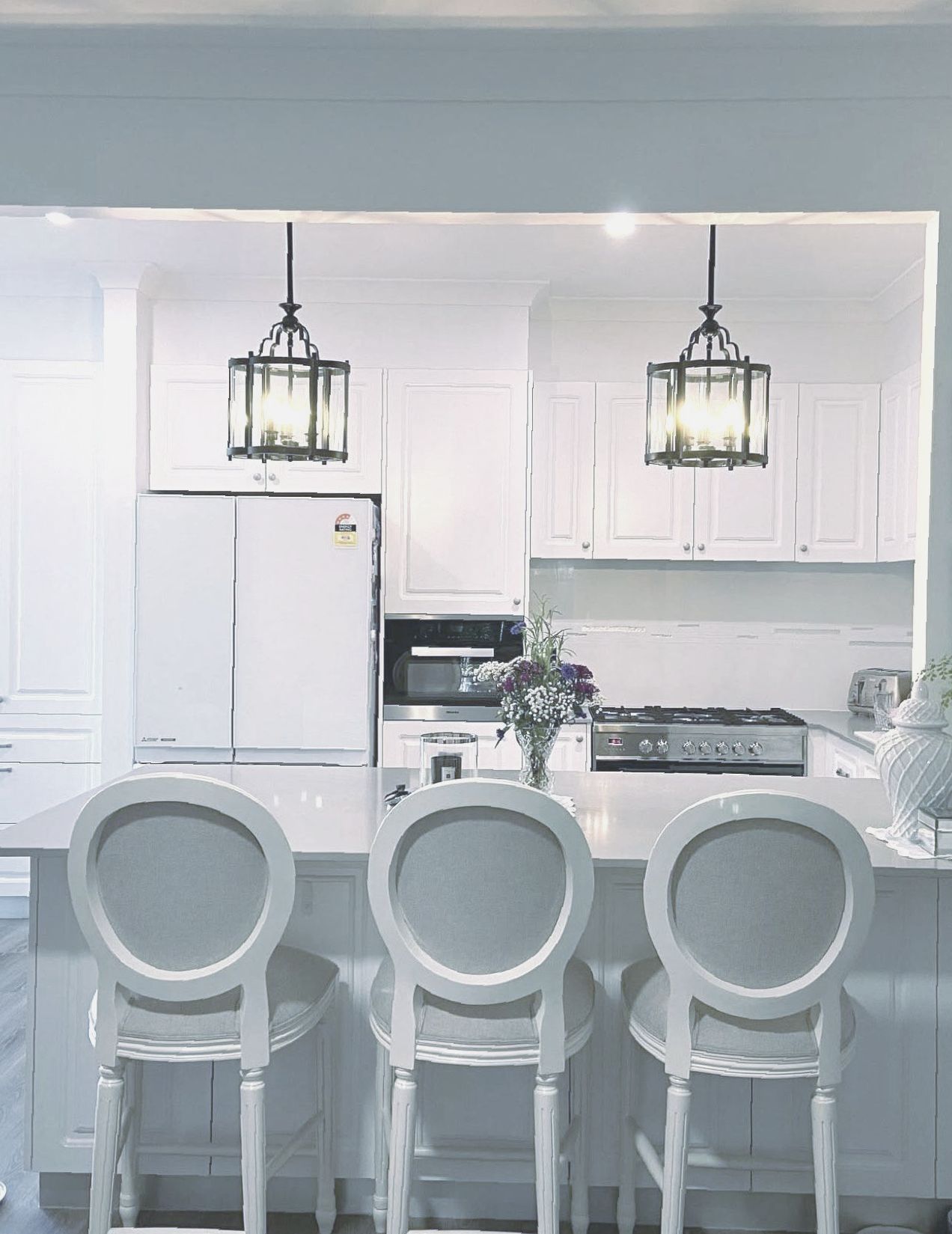 Pendant Lights Hanging Over a Kitchen Counter — Brightway Lighting in Lismore, NSW