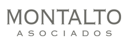 Un logo en blanco y negro para montalto asociados