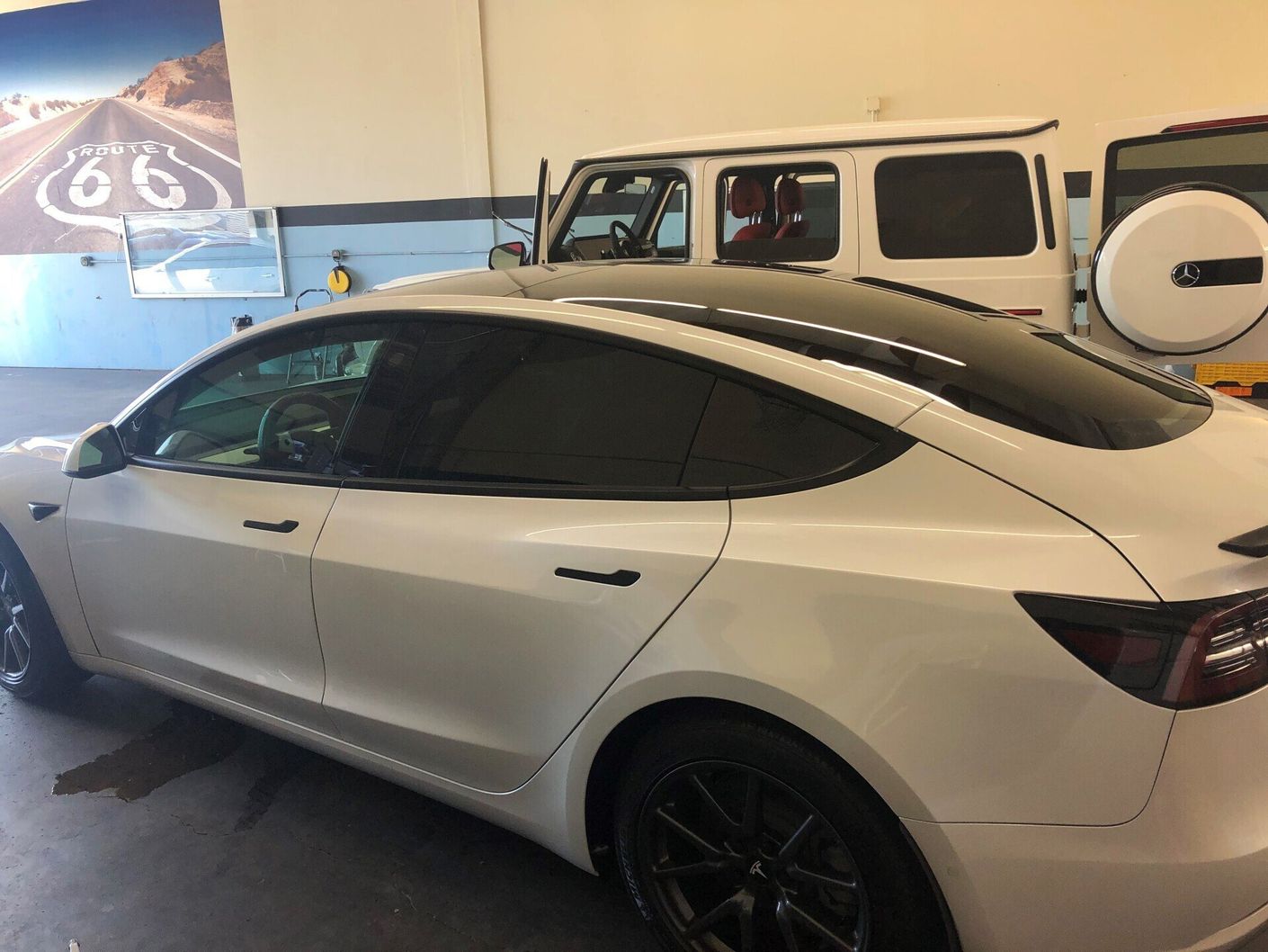 Window Tinting On A White Car — Upland, CA — SoCal Tint