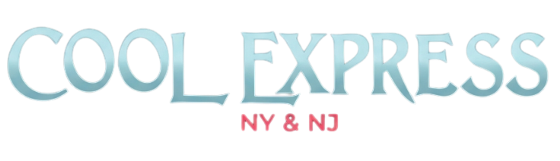 Logo for Cool Express NY & NJ featuring stylized blue text and red 