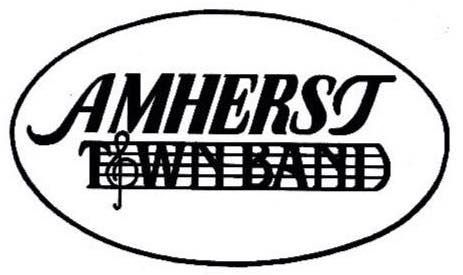 Amherst Town Band logo: Black text in an oval.